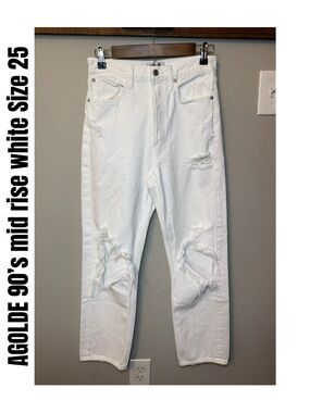 AGOLDE 90’s White Jeans Size 25